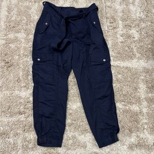 Lauren Ralph Lauren Navy Drawstring Waist Pants